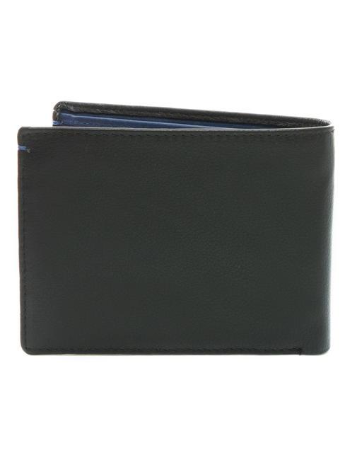 COLOR WALLET Dwukolorowy portfel sk&oacute;rzany czarny/granatowy - Portfele męskie