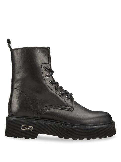 SLASH 1814 Sk&oacute;rzane botki czarny - Buty damskie