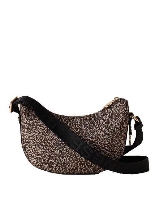 HOBO LUNA MINI ECO LINE Torba na ramię OP/NATURALNY/CZARNY - Torby damskie
