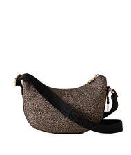 BORBONESE HOBO LUNA MINI ECO LINE Torba na ramię OP/NATURALNY/CZARNY - Torby damskie - 3