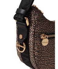 BORBONESE HOBO LUNA MINI ECO LINE Torba na ramię OP/NATURALNY/CZARNY - Torby damskie - 4