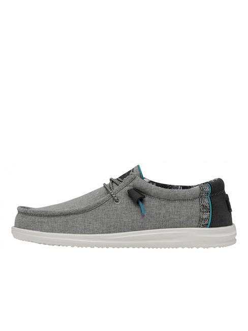 WALLY H2O Buty mokasynowe z elastycznej tkaniny grafit - Buty męskie