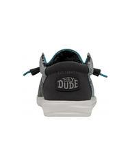 HEY DUDE WALLY H2O Buty mokasynowe z elastycznej tkaniny grafit - Buty męskie - 4