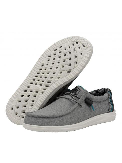 WALLY H2O Buty mokasynowe z elastycznej tkaniny grafit - Buty męskie