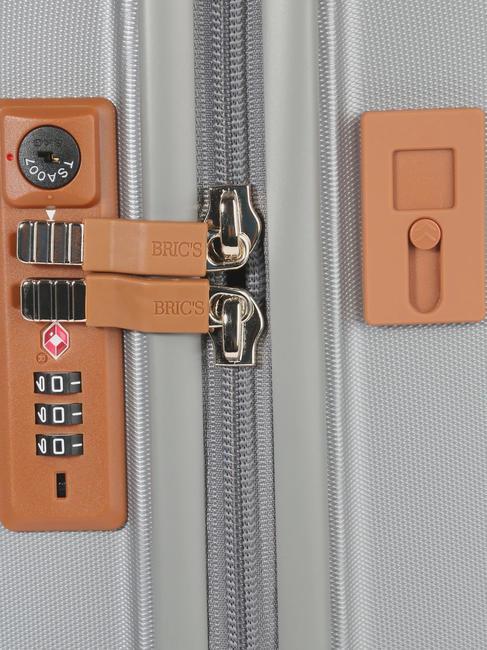 CAPRI Bardzo duży w&oacute;zek z portem USB SREBRNY - W&oacute;zki twarde