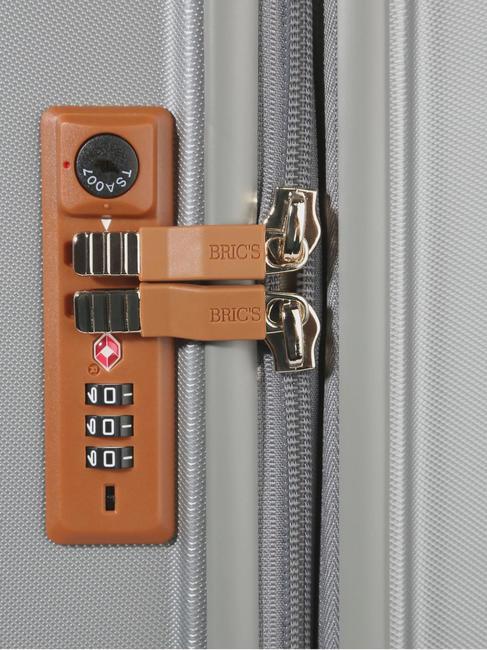CAPRI Duży w&oacute;zek z portem USB SREBRNY - W&oacute;zki twarde