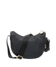 BORBONESE HOBO LUNA MINI ECO LINE Torba na ramię ciemny czarny - Torby damskie - 3