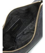 BORBONESE HOBO LUNA MINI ECO LINE Torba na ramię ciemny czarny - Torby damskie - 5