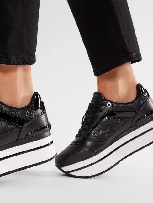 HANSIN High Sneakers Czarny/Czarny - Buty damskie