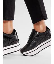 GUESS HANSIN High Sneakers Czarny/Czarny - Buty damskie - 8