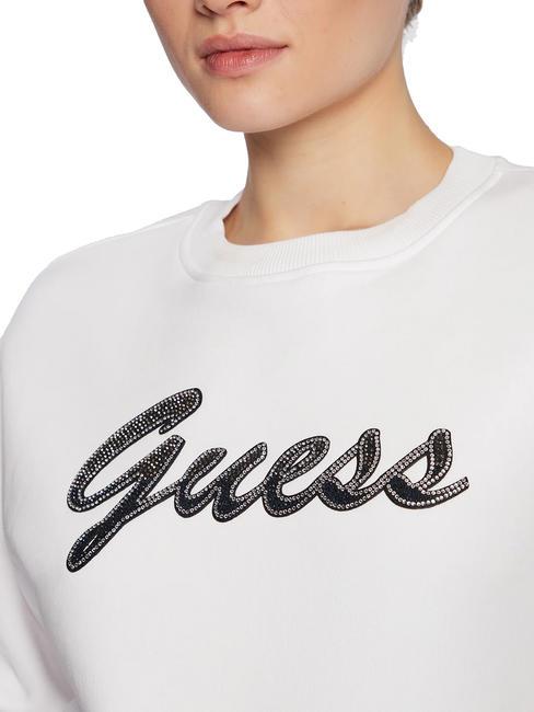 LOGO Bluza z nadrukowanym logo czysto biały - Bluzy damskie