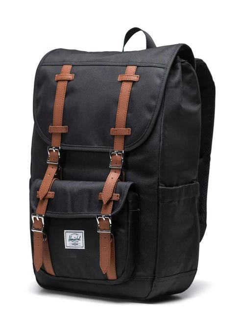LITTLE AMERICA MID Plecak na laptopa 15,6" CZARNY - Plecaki szkolne i rekreacyjne