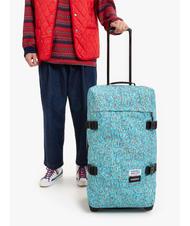 EASTPAK TRANVERZ M W&oacute;zek średni wz&oacute;r wally niebieski - W&oacute;zki p&oacute;łsztywne - 7