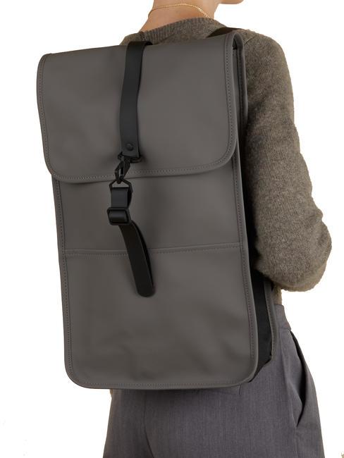 BACKPACK Wodoodporny plecak szary - Plecaki szkolne i rekreacyjne