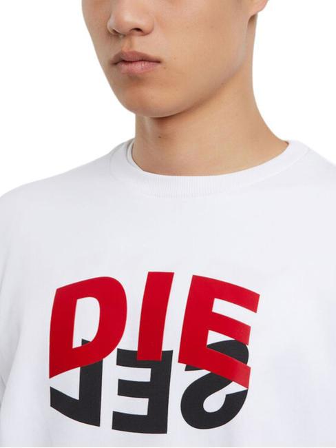 S-GIRK Bluza bawełniana z okrągłym dekoltem biały - Bluzy męskie