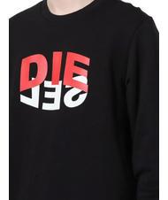 DIESEL S-GIRK Bluza bawełniana z okrągłym dekoltem czarny - Bluzy męskie - 2
