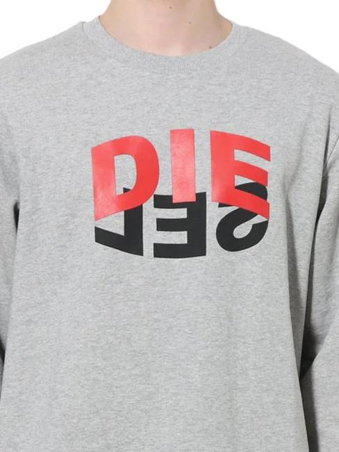 S-GIRK Bluza bawełniana z okrągłym dekoltem szary - Bluzy męskie