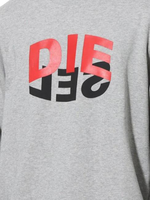 S-GIRK Bluza bawełniana z okrągłym dekoltem szary - Bluzy męskie
