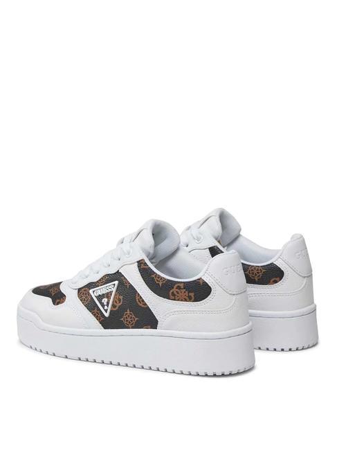 MIRAM 2 Adidasy Biały/Brązowy - Buty damskie