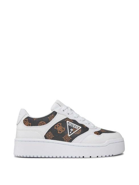 MIRAM 2 Adidasy Biały/Brązowy - Buty damskie