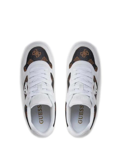MIRAM 2 Adidasy Biały/Brązowy - Buty damskie