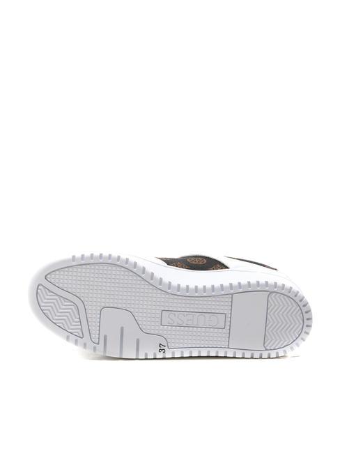 MIRAM 2 Adidasy Biały/Brązowy - Buty damskie
