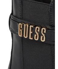 GUESS YELMA Metaliczne buty do kostki z logo CZARNY - Buty damskie - 6