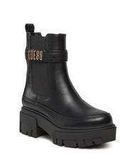 GUESS YELMA Metaliczne buty do kostki z logo CZARNY - Buty damskie - 3
