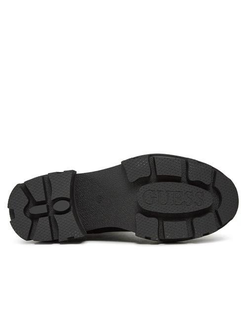 YELMA Metaliczne buty do kostki z logo CZARNY - Buty damskie