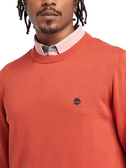 WILLIAMS RIVER Sweter z okrągłym dekoltem ostry sos - Koszulki męskie