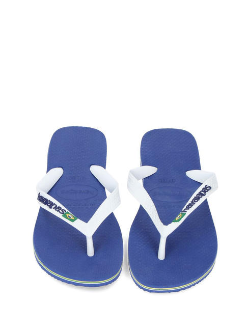 BRASIL LOGO Klapki  morski niebieski - Buty uniseks