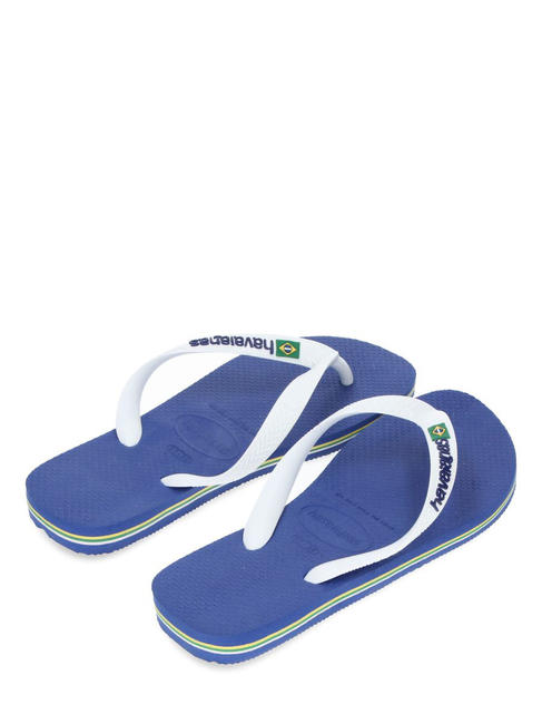 BRASIL LOGO Klapki  morski niebieski - Buty uniseks