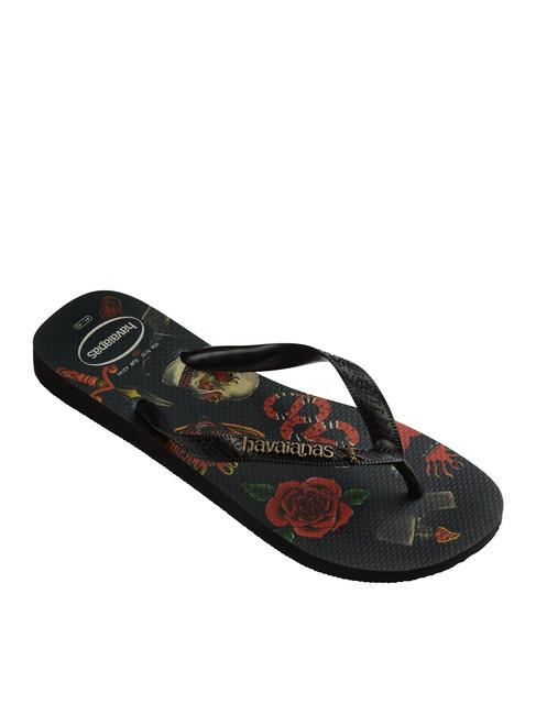 TOP TRIBO Klapki czarny czarny - Buty męskie