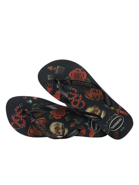 TOP TRIBO Klapki czarny czarny - Buty męskie