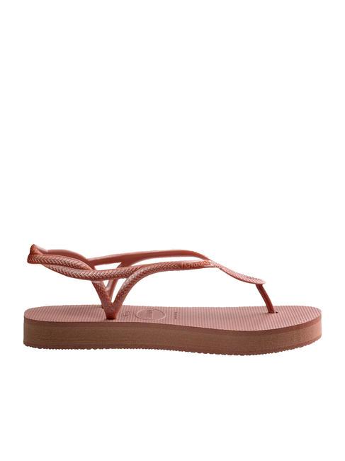 LUNA FLATFORM Sandały typu japonki na platformie KROKUSY/R&Oacute;ŻE - Buty damskie