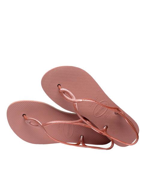 LUNA FLATFORM Sandały typu japonki na platformie KROKUSY/R&Oacute;ŻE - Buty damskie