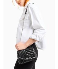 ARMANI EXCHANGE A|X MATELASSE Mała torba na ramię Czarny - Torby damskie - 6