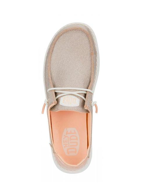WENDY METALLIC SPARKLE Łatwe w zakładaniu buty z materiału z brokatem r&oacute;żowe złoto - Buty damskie