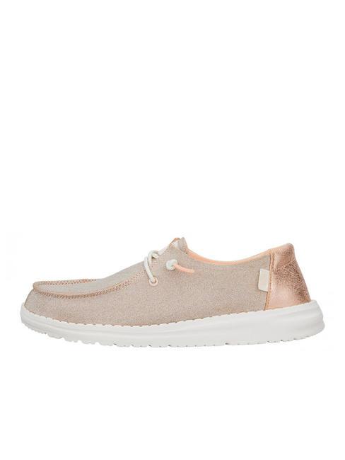 WENDY METALLIC SPARKLE Łatwe w zakładaniu buty z materiału z brokatem r&oacute;żowe złoto - Buty damskie