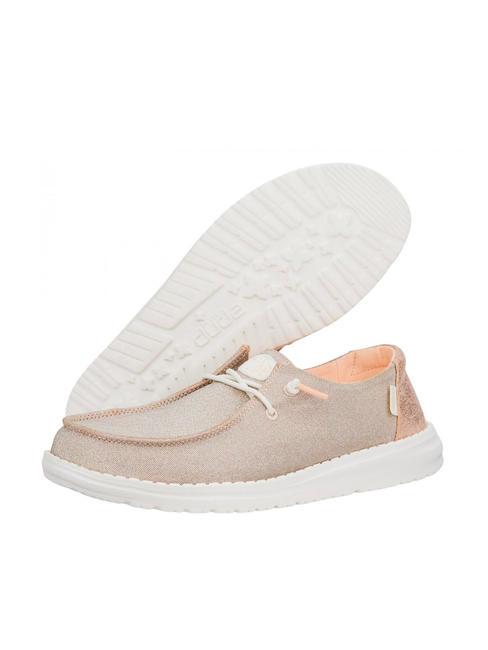 WENDY METALLIC SPARKLE Łatwe w zakładaniu buty z materiału z brokatem r&oacute;żowe złoto - Buty damskie