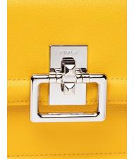 FURLA VILLA Mała sk&oacute;rzana torba na ramię pyłek kwiatowy - Torby damskie - 5