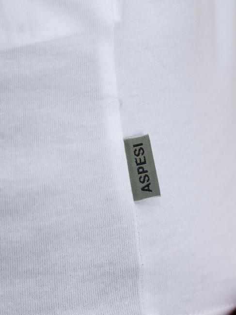 BASIC FLOCK Koszulka bawełniana z logo biały - Koszulki męskie