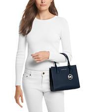 MICHAEL KORS MERCER Torebka z paskiem na ramię, ze sk&oacute;ry marynarka wojenna - Torby damskie - 3