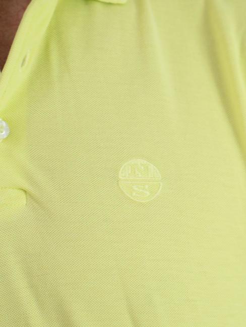 BASIC Koszulka polo bawełniana z kr&oacute;tkim rękawem lekka siarka - Polo męskie