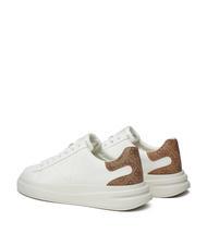 GUESS ELBA  Adidasy biało-brązowa ochra - Buty męskie - 3