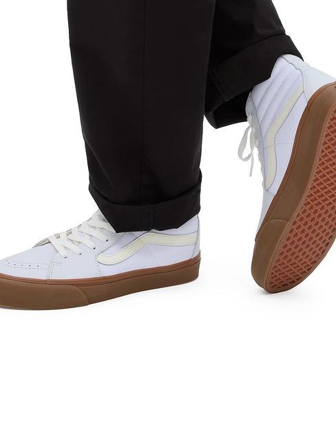 UA SK8-HI VR3 Wysokie trampki z pł&oacute;tna i sk&oacute;ry ptasie mleczko - Buty uniseks