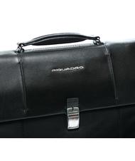 PIQUADRO CAMPIONARIO - LINK 2 Teczka na laptopa 13", rozszerzalna Czarny - Teczki robocze - 3