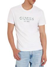 GUESS SS CN IRIDESCENT Koszulka z elastycznej bawełny czysto biały - Koszulki męskie - 3