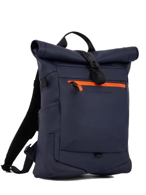 CORNER SPECIALE GOMMATO Plecak z rolowaną g&oacute;rą na laptopa 15,6" niebieski - Plecaki na laptopa do pracy