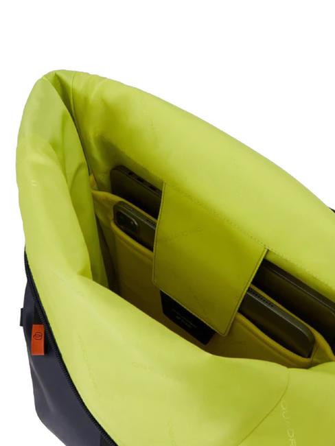 CORNER SPECIALE GOMMATO Plecak z rolowaną g&oacute;rą na laptopa 15,6" niebieski - Plecaki na laptopa do pracy